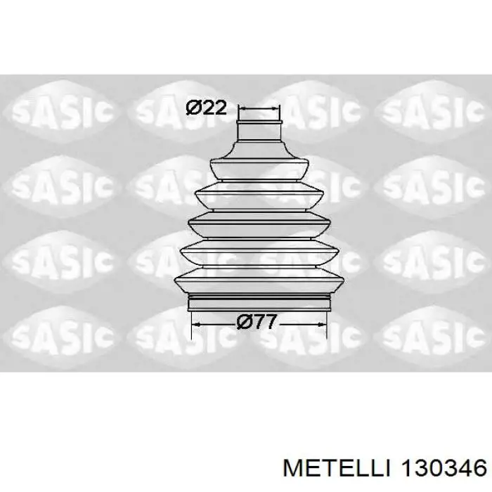 Bota de proteção externa de junta homocinética do semieixo dianteiro Metelli 130346 preço, a partir de 16,04 USD
