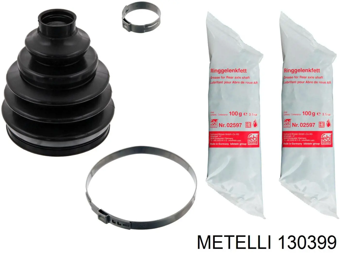 130399 Metelli Bota de proteção externa de junta homocinética do semieixo traseiro