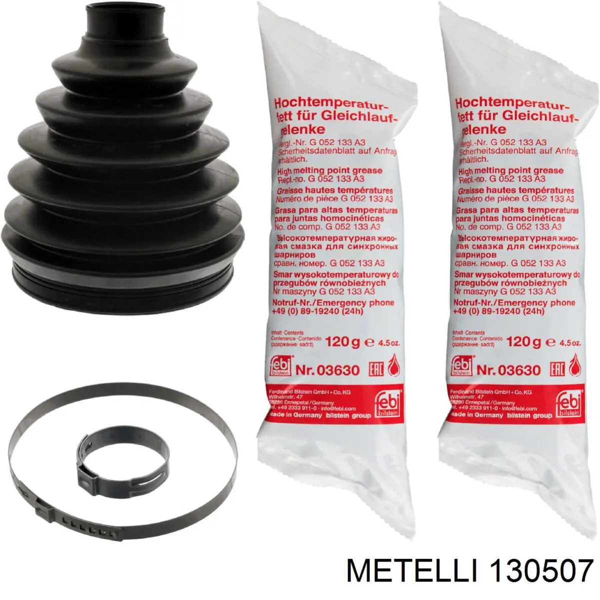 130507 Metelli Bota de proteção externa de junta homocinética do semieixo dianteiro