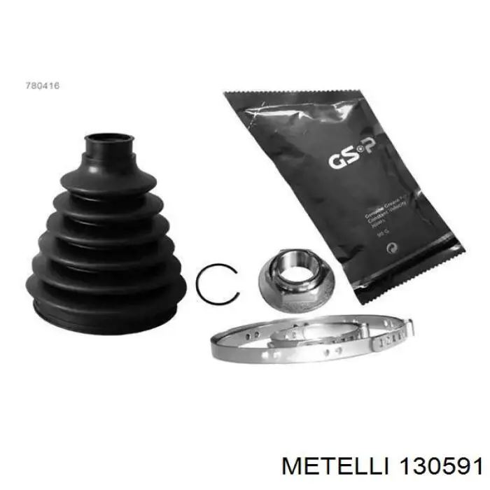 Compre 130591 Metelli Bota de proteção interna de junta homocinética do semieixo dianteiro