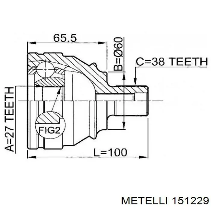 Junta homocinética externa dianteira Metelli 151229 preço, a partir de 51,38 USD