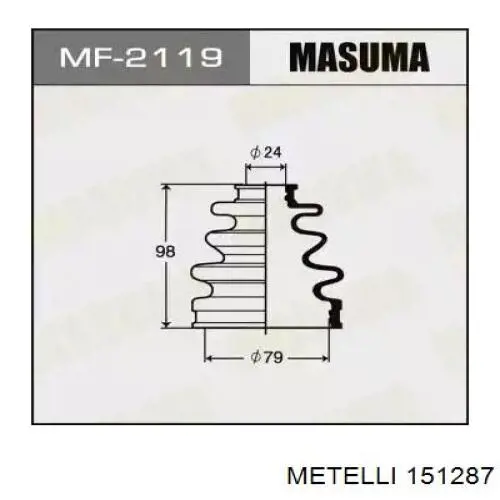 Compre 151287 Metelli Junta homocinética externa dianteira