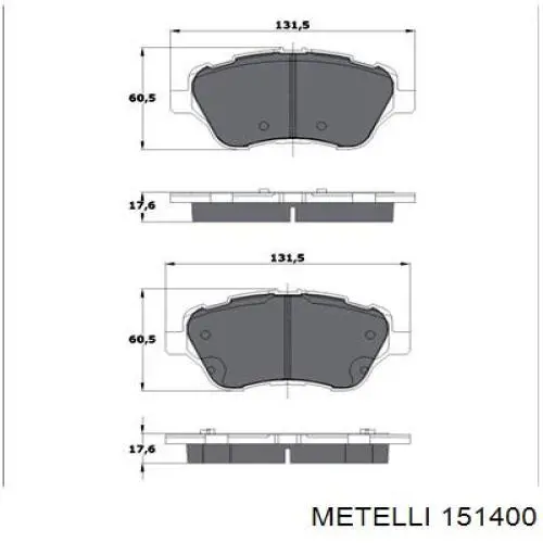 151400 Metelli Junta homocinética externa dianteira
