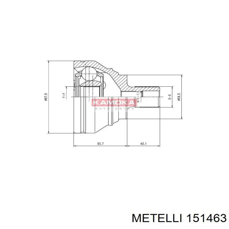 Compre 151463 Metelli Junta homocinética externa dianteira