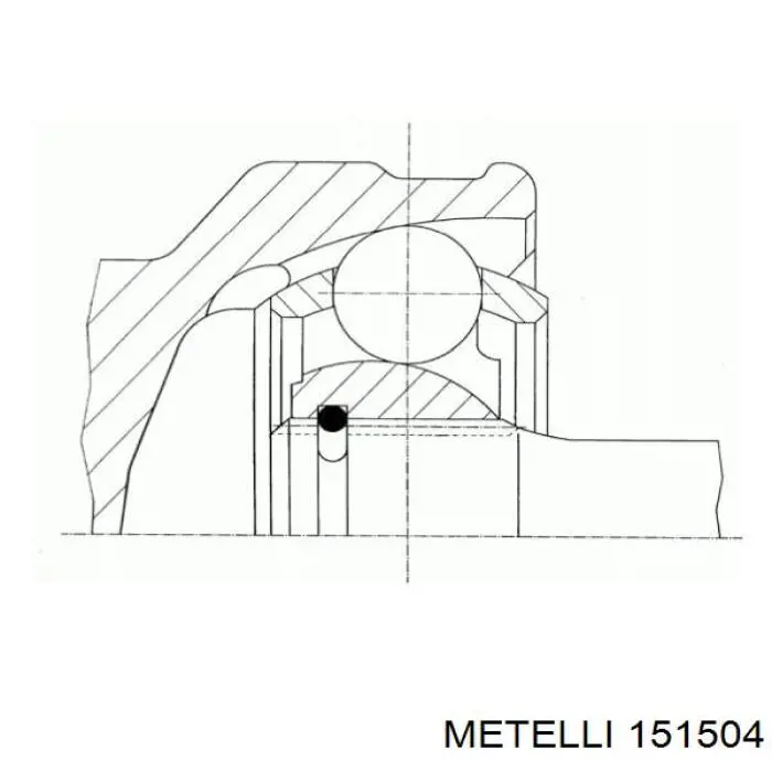 151504 Metelli Junta homocinética externa dianteira