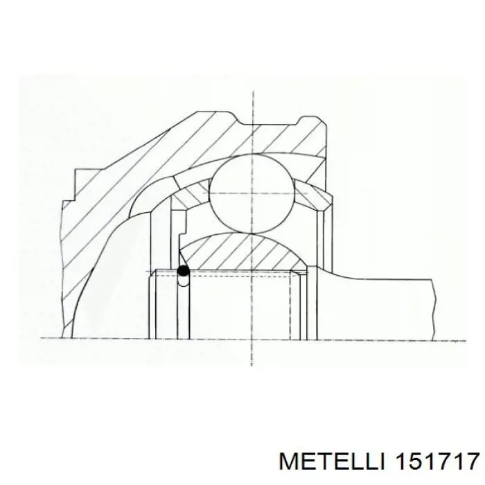 151717 Metelli Junta homocinética externa dianteira