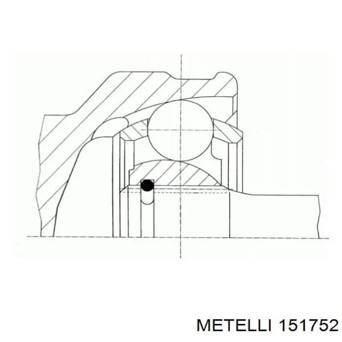 151752 Metelli Junta homocinética externa dianteira
