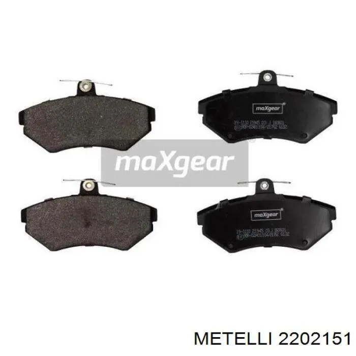 Compre 2202151 Metelli Sapatas do freio dianteiras de disco