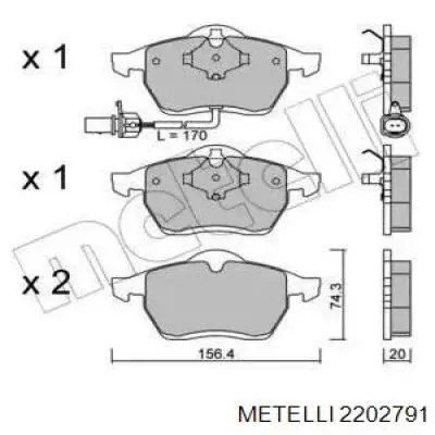 Sapatas do freio dianteiras de disco Metelli 2202791 preço, a partir de 42,92 USD