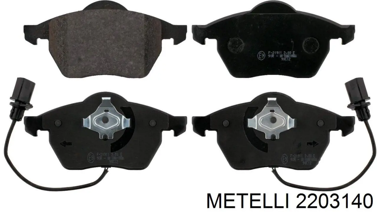 Compre 2203140 Metelli Sapatas do freio dianteiras de disco