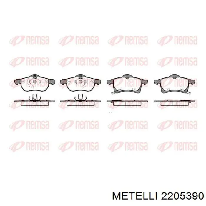 Compre 2205390 Metelli Sapatas do freio dianteiras de disco