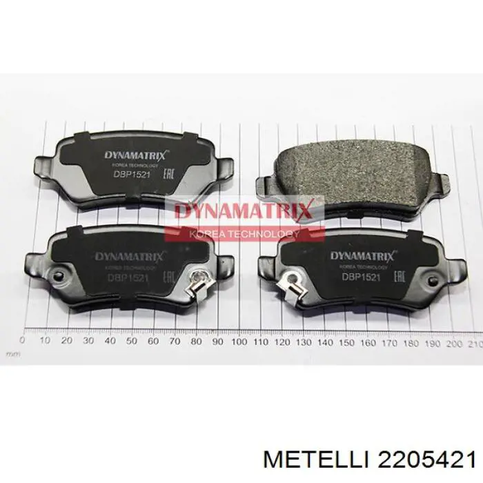 Compre 2205421 Metelli Sapatas do freio traseiras de disco