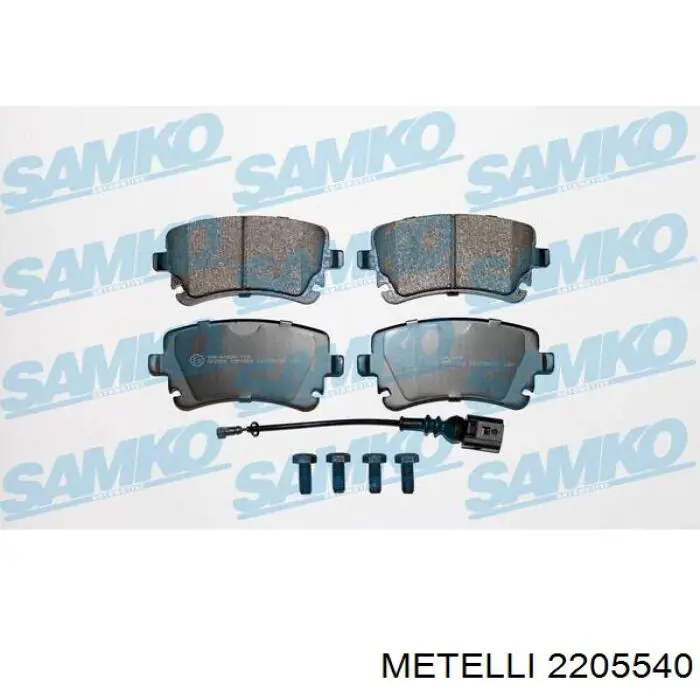 Compre 2205540 Metelli Sapatas do freio traseiras de disco