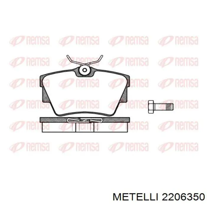 Compre 2206350 Metelli Sapatas do freio traseiras de disco