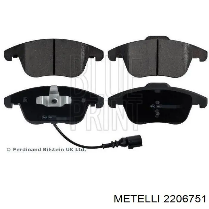 Compre 2206751 Metelli Sapatas do freio dianteiras de disco