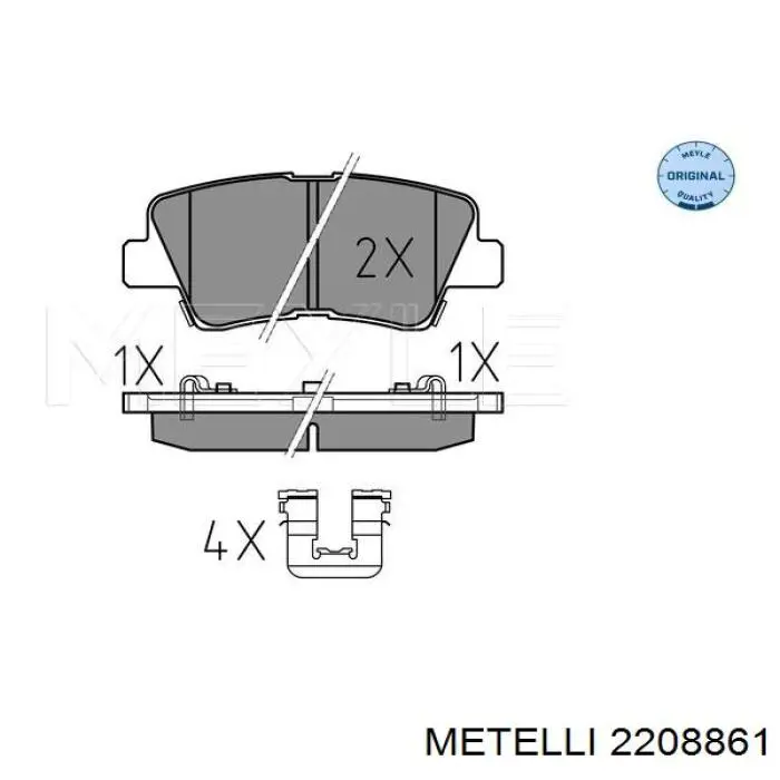 Sapatas do freio traseiras de disco Metelli 2208861 preço, a partir de 37,01 USD
