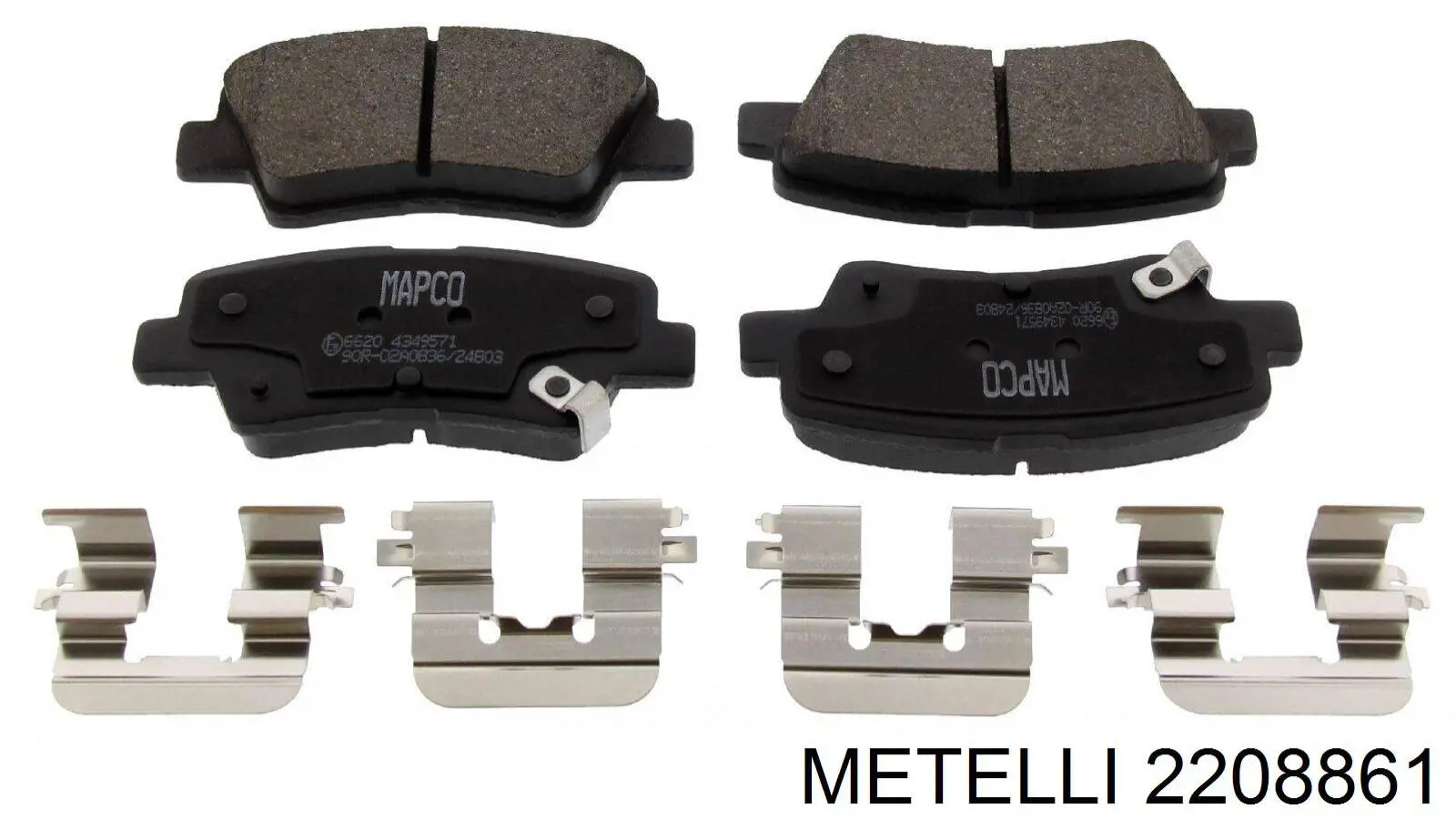 Compre 2208861 Metelli Sapatas do freio traseiras de disco