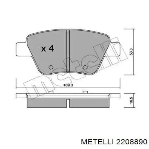 Sapatas do freio traseiras de disco Metelli 2208890 preço, a partir de 33,45 USD