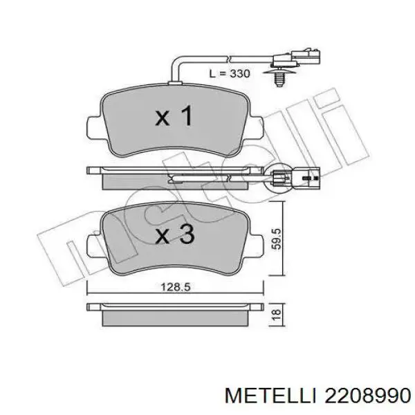 Sapatas do freio traseiras de disco Metelli 2208990 preço, a partir de 32,99 USD