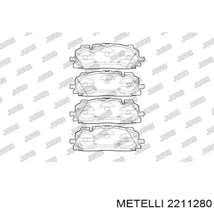 Compre 2211280 Metelli Sapatas do freio dianteiras de disco