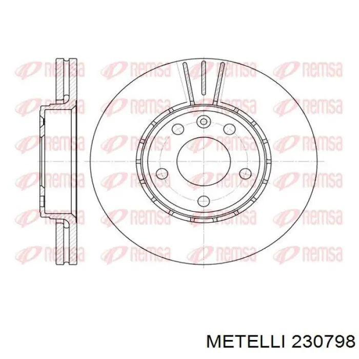 Compre 230798 Metelli Disco do freio dianteiro