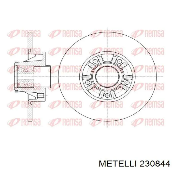 Compre 230844 Metelli Disco do freio traseiro