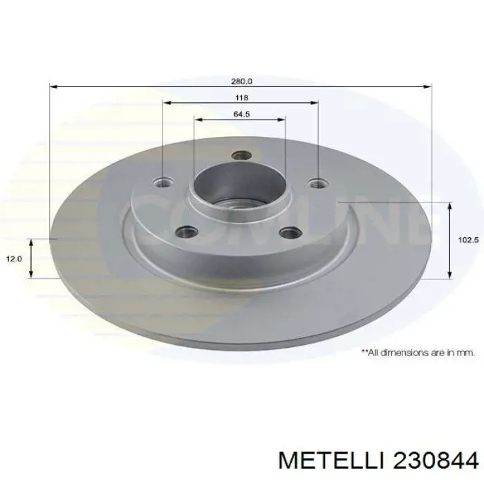 Disco do freio traseiro Metelli 230844 preço, a partir de 79,83 USD