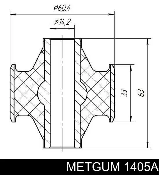 Compre 1405A Metgum Bloco silencioso dianteiro do braço oscilante inferior