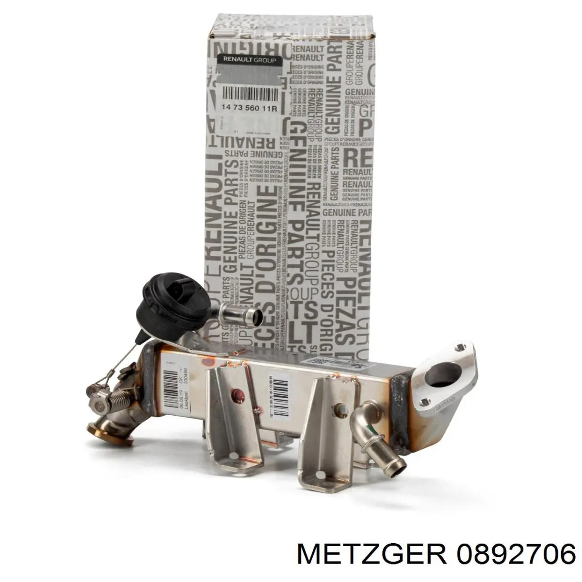 1473500QAB Renault (RVI) Radiador do sistema EGR de recirculação dos gases de escape