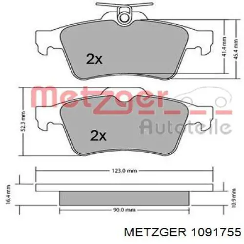 BS81370 DP Group Kit de molas de fixação de sapatas de disco traseiras