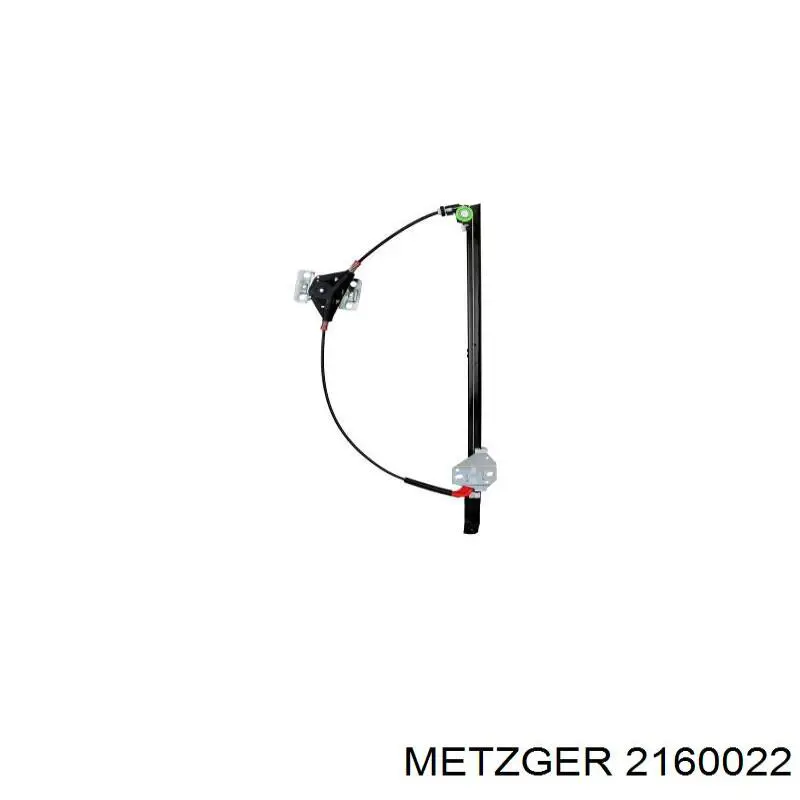 Compre 2160022 Metzger Mecanismo de acionamento de vidro da porta dianteira esquerda