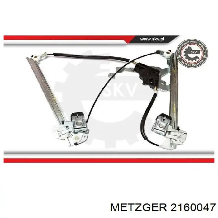 Compre 2160047 Metzger Mecanismo de acionamento de vidro da porta dianteira direita