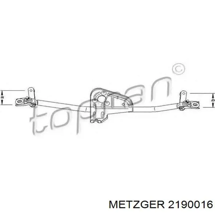 Trapézio de limpador pára-brisas Metzger 2190016 preço, a partir de 37,90 USD