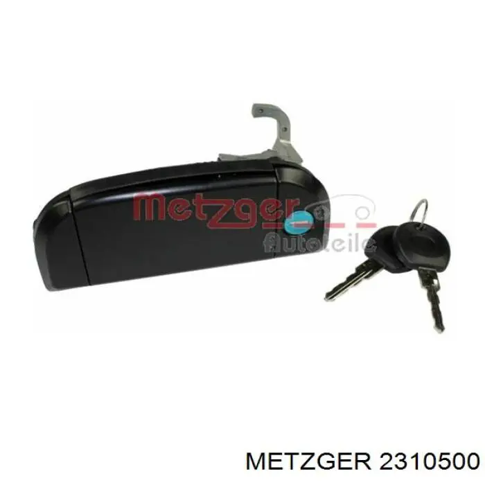 2310500 Metzger Maçaneta dianteira esquerda externa da porta