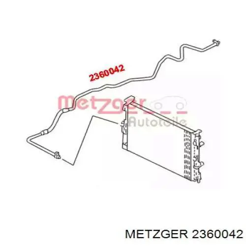 Mangueira de aparelho de ar condicionado, desde o radiador até o secador Renault (RVI) 8200682827 preço, a partir de 78,32 USD