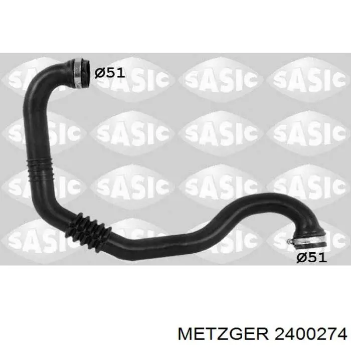 2400274 Metzger Mangueira (cano derivado) de intercooler