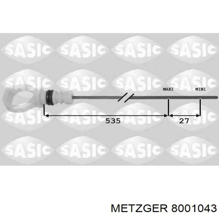 Compre 117489 Peugeot/Citroen Sonda (indicador) do nível de óleo no motor