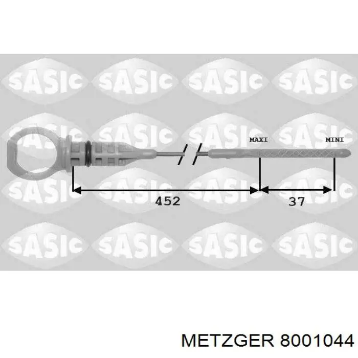 Sonda (indicador) do nível de óleo no motor 5211 Metalcaucho