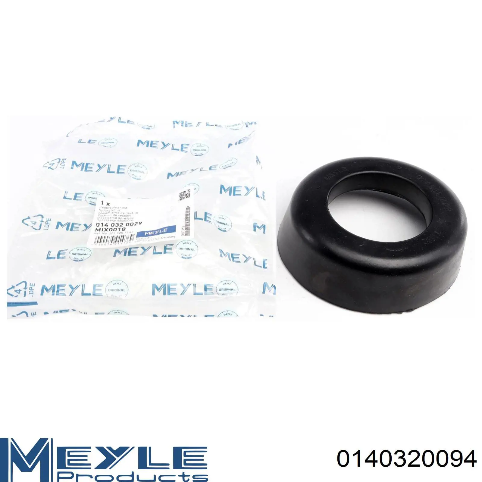 Compre 0140320094 Meyle Espaçador (anel de borracha) da mola traseira inferior