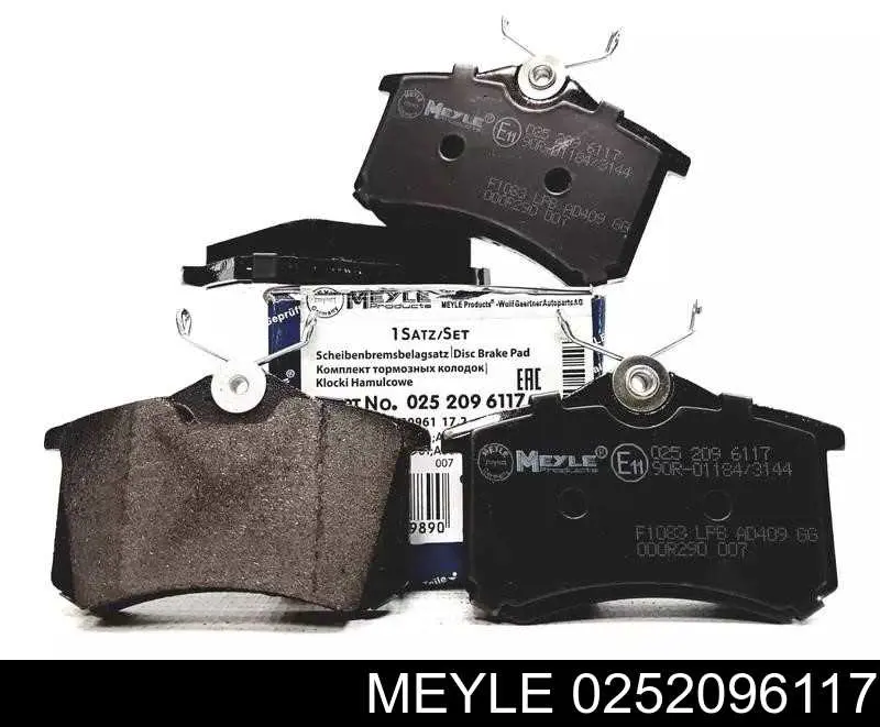 Sapatas do freio traseiras de disco Meyle 0252096117 preço, a partir de 21,12 USD