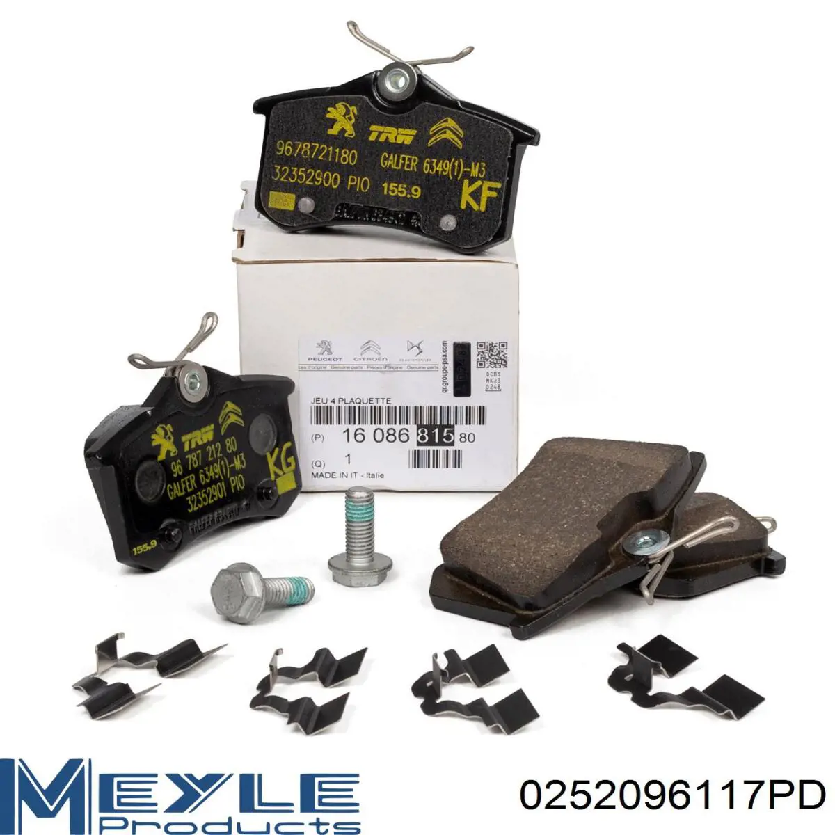 Compre 0252096117PD Meyle Sapatas do freio traseiras de disco