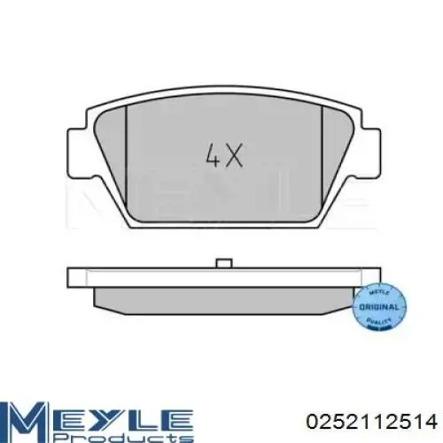 Sapatas do freio traseiras de disco D401E Intelli