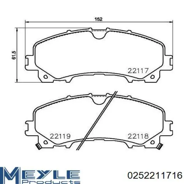 Sapatas do freio dianteiras de disco Nissan/Infiniti D10605NA0A preço, a partir de 32,76 USD