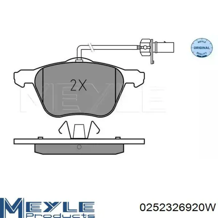 Compre 0252326920W Meyle Sapatas do freio dianteiras de disco