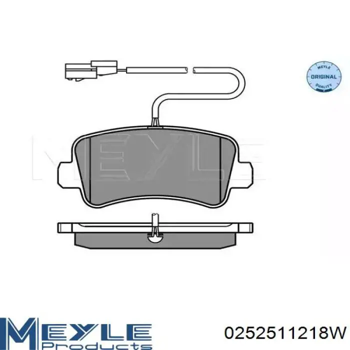 Compre 0252511218W Meyle Sapatas do freio traseiras de disco