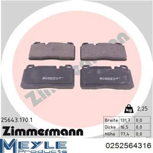 Sapatas do freio dianteiras de disco 986494702 Bosch