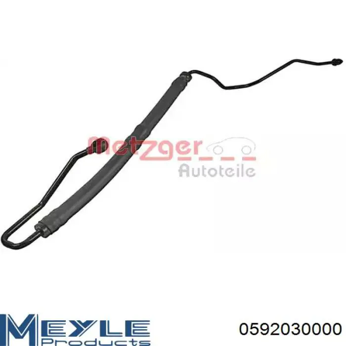 Compre A1634604124 Mercedes Mangueira da Direção hidrâulica assistida de pressão baixa, desde a cremalheira (do mecanismo) até o radiador