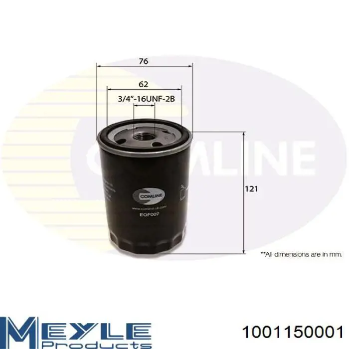 Compre 1001150001 Meyle Filtro de óleo