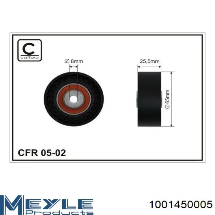 Compre 1001450005 Meyle Rolo parasita da correia de transmissão