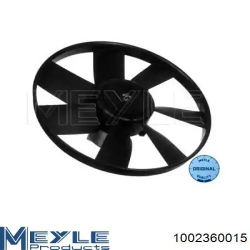 Ventilador elétrico de esfriamento montado (motor + roda de aletas) Meyle 1002360015 preço, a partir de 67,00 USD